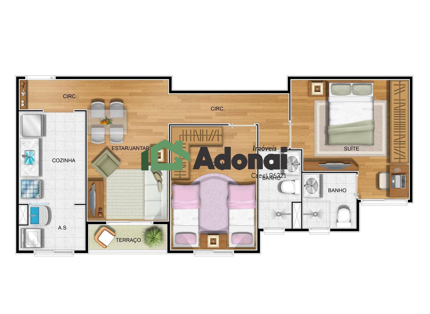 Apartamento à venda com 2 quartos, 61m² - Foto 13